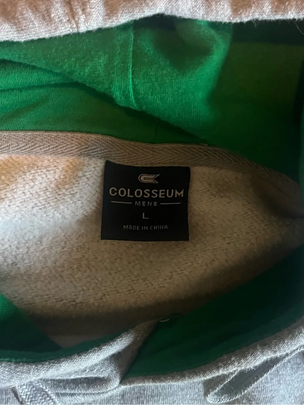 Colosseum Gray Hoodie with Green Oregon Script